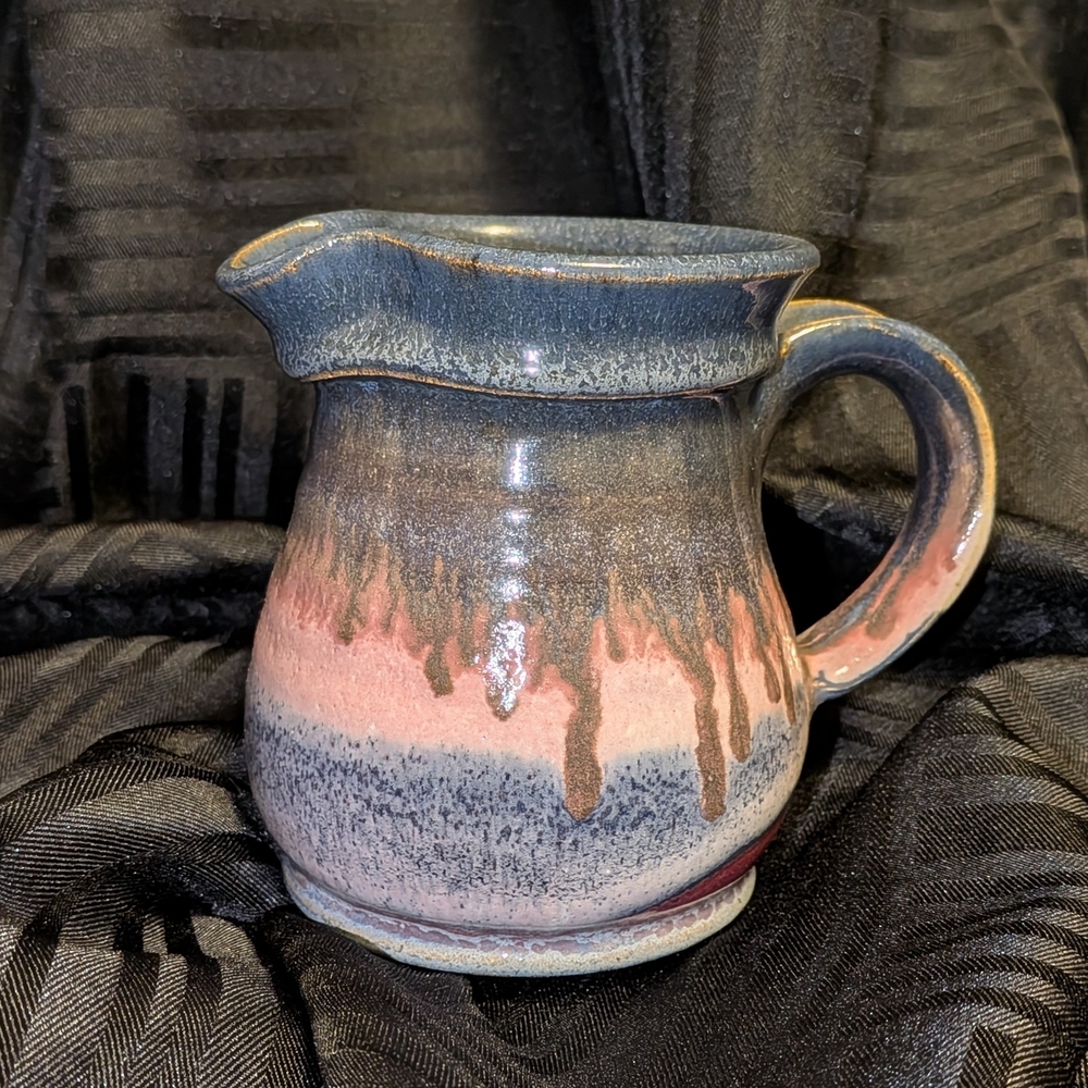 Handcrafted Ceramic Pitcher - Blue and Pink
